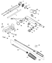 Рукоятка румпеля 2-х тактного ПЛМ MERCURY 40 M Серийный номер от 1B000001 и выше