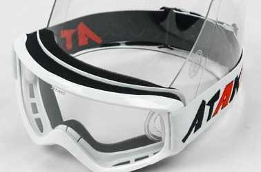 Очки мотокросс/снегоход (двойное стекло) ATAKI HB-811 белые  глянцевые