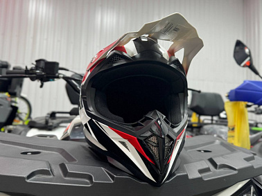 Шлем кроссовый HETOSHI XD1-73 цв. Черно-бело-оранжевый р. XXL