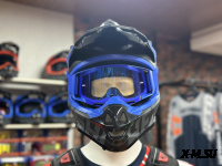 Шлем кроссовый HETOSHI OF836 EXOSS CROSS PRO MX289 цв.Черно-синий Матовый р.XL