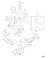 Встроенный топливный бак, 4 л.с. 4-Х ТАКТНОГО ПЛМ MERCURY 4 Серийный номер от 0R067090 и выше