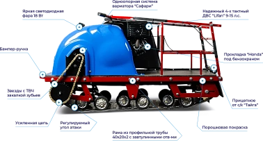 Мотобуксировщик MOTODOG 500, 15  передний привод