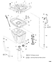 Выхлопная труба 4-Х ТАКТНОГО ПЛМ MERCURY 115 Серийный номер от 0T178500 до 0T800999