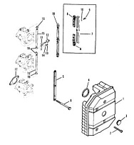 Пластина аттенюатора 2-Х ТАКТНОГО ПЛМ MERCURY 50EO Серийный номер от 0D000750 до 0G290584