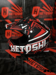 Шлем кроссовый детский HETOSHI Cross-Kids KY-B12 цв.Красно-черно-белый Матовый р.Y-L