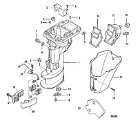 Корпус карданного вала, Non Bigfoot 4-Х ТАКТНОГО ПЛМ MERCURY 8 Серийный номер от 0P325500 и выше