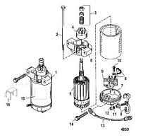 Стартер 2-Х ТАКТНОГО ПЛМ MERCURY 55 Серийный номер от 9973100 до 0P016999