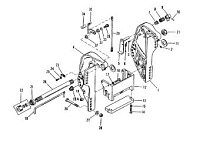Кронштейн транца (50/60)(S/N: 0D182000 и выше) 2-Х ТАКТНОГО ПЛМ MERCURY 60 Серийный номер от 0D000750 до 0G290584
