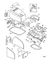 Капот верхний и нижний 2-Х ТАКТНОГО ПЛМ MERCURY 60 Серийный номер от 0T980000 и выше