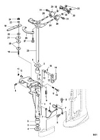 Поворотный кронштейн, Power Tilt 4-Х ТАКТНОГО ПЛМ MERCURY 8 Серийный номер от 0R042475 и выше