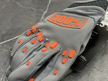 Перчатки взрослые 100% XD2-11 цв. Серо-оранжевый р. L