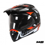 Шлем эндуро (супермото) NENKI NK-311 CUBE, черно-красный