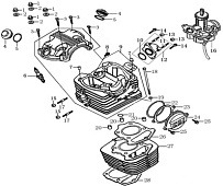 Головка цилиндра ДВИГАТЕЛЯ RC200XZT Enduro 163FML 200 cc