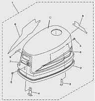Капот 2-Х ТАКТНОГО ПЛМ YAMABISI T5BMSS