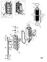 Зарядный кулер / впускной коллектор 4-Х ТАКТНОГО ПЛМ MERCURY 135 Серийный номер от 0P419487 до 0P464487