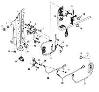 Электропроводка с/н 1B723942 и ниже 4-Х ТАКТНОГО ПЛМ MERCURY 100 Серийный номер от 1B366823 и выше
