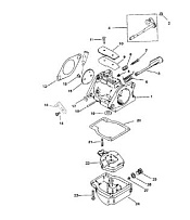 Карбюратор 2-Х ТАКТНОГО ПЛМ MERCURY 50EO Серийный номер от 0G290585 до 0G589999