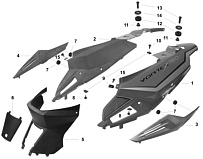 Облицовка сиденья СКУТЕРА STELS VORTEX 150
