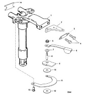 Поворотная труба 2-Х ТАКТНОГО ПЛМ MERCURY 50EO Серийный номер от 0T980000 до 0T999999