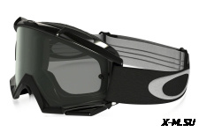 Очки для мотокросса детские OAKLEY O-Frame XS Solid черные глянцевые / светло-серая (01-630)